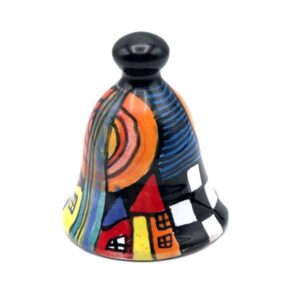 Keramik Deko Glocke Hundertwasser