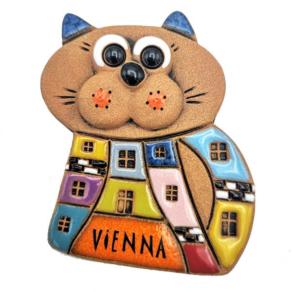 Keramikmagnet - Vienna Cat