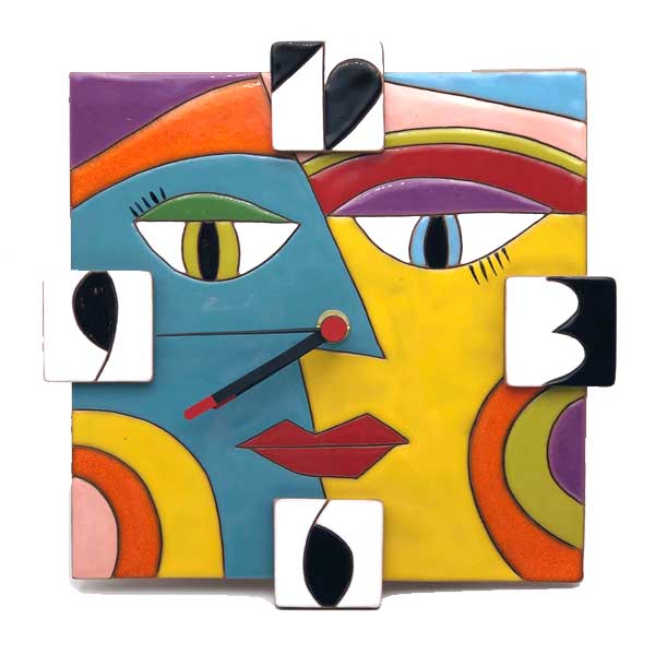 Keramikuhr-Hundertwasser.stil