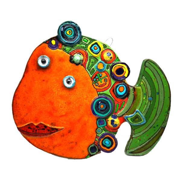 Wanddeko-Keramik-Fisch-Queen
