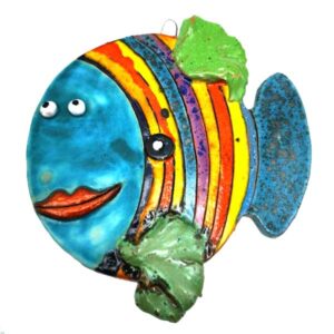 Wanddeko-Keramik-Fisch-Sunny-