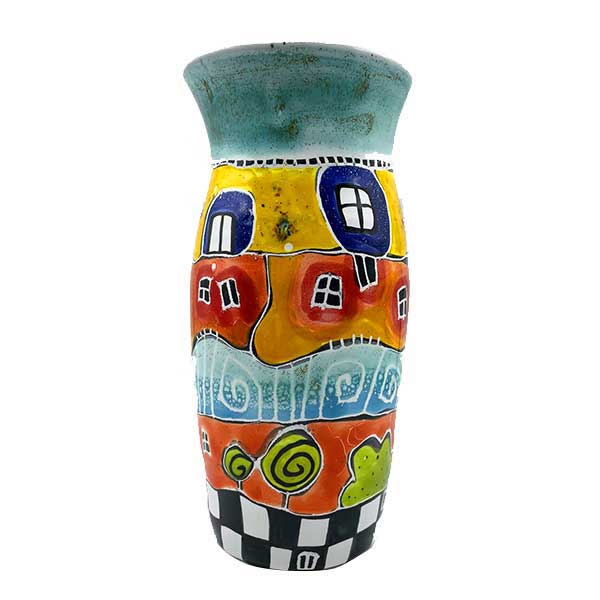 Keramik-Vase Hundertwasser