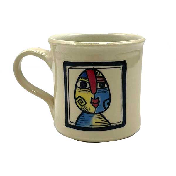 Handgemachte Keramik Cappuccino Tasse colorful