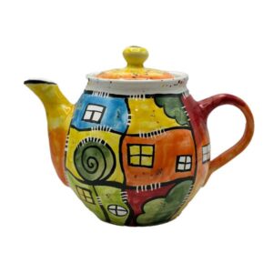 Keramik Teekanne Hundertwasser
